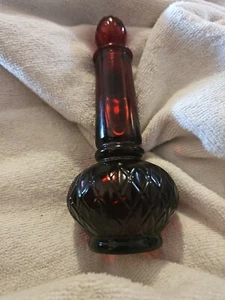 Vintage Avon Garnet Bud Vase To A Wild Rose Cologne 3 oz 1/2 Full - Picture 1 of 4