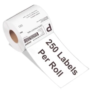 250 etiquetas térmicas directas 4x6 dirección de envío rollo Dymo rollo cebra Eltron 4" 6 - Imagen 1 de 10