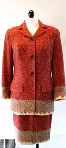 Christian Lacroix 100% Lightweight Wool Suit.  Skirt 36.  Jacket 38.  France. - Picture 1 of 9