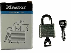 Candado de seguridad mediano Master Mini Lock vintage - 3/4” de ancho - 2 llaves - Nuevo de Lote Antiguo - Imagen 1 de 6