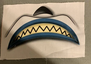 NBC Clown Mouth Panel 100% Cotton Woven Child Size 5x7.5” - Bild 1 von 1