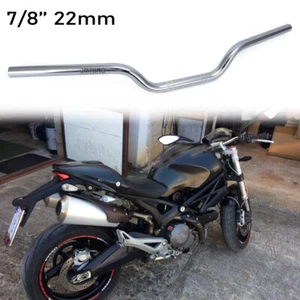 For Ducati Monster 696 2008-2014 Motorcycle 7/8" Handlebars Tracker Drag Bars - Picture 1 of 9