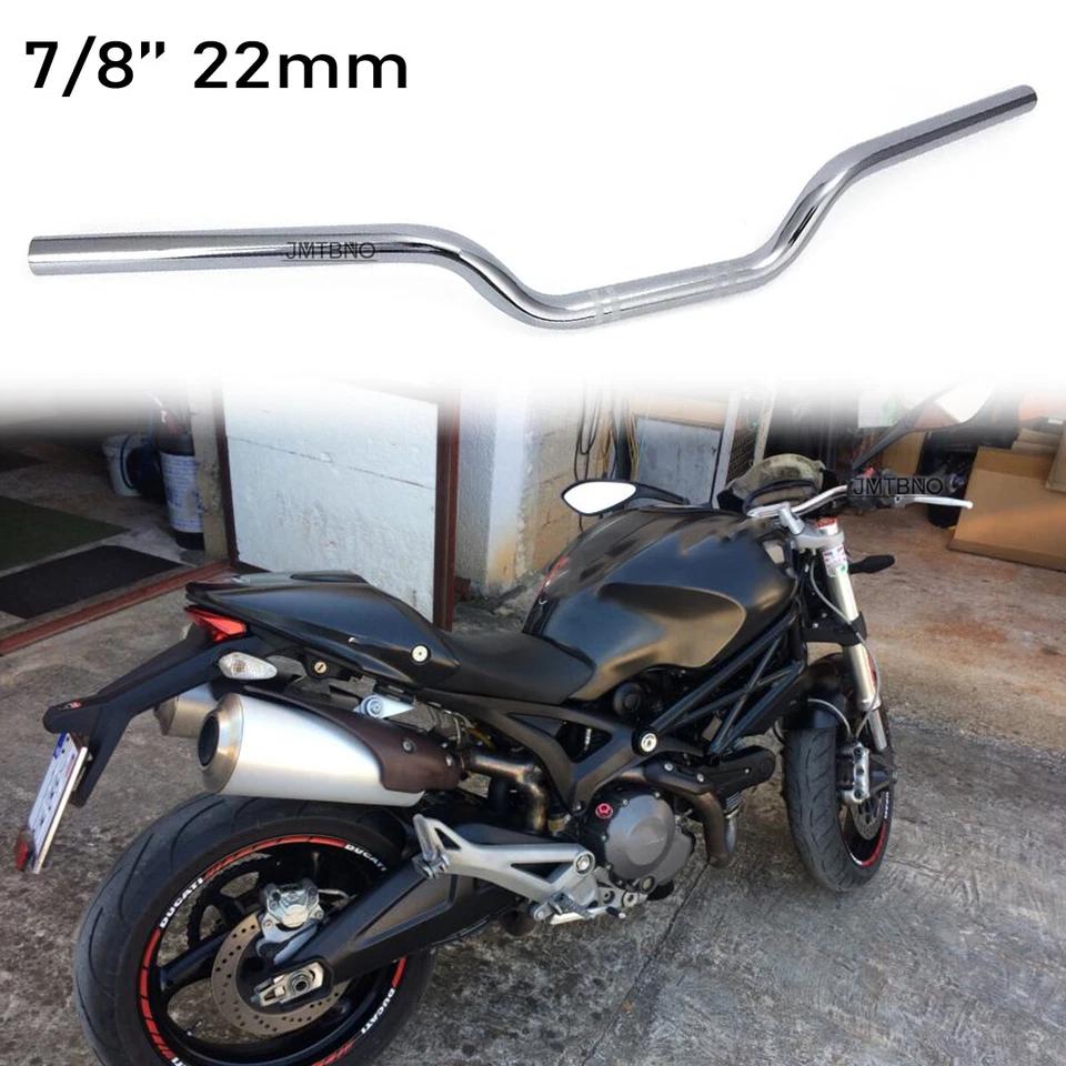 For Ducati Monster 696 2008-2014 Motorcycle 7/8" Handlebars Tracker Drag Bars - Image 1 of 4