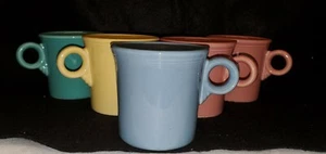 Fiesta ware Mug Set Lot Multicolor Ring Handle (5) - Picture 1 of 10