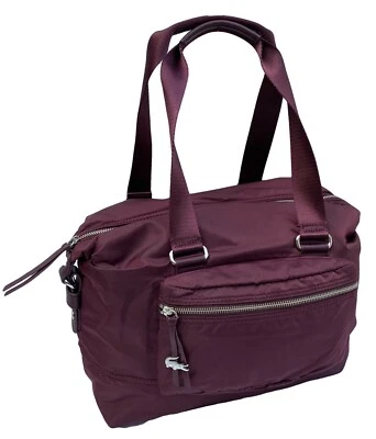 LACOSTE HANDBAG BOWLING BAG Vintage N06/07 Croc in the City 7 Wine NEW - Image 1 of 4