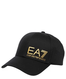 Emporio Armani EA7 Cap herren 247088CC01028121 Black - Gold Schwarz Baumwolle
