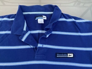 Vintage Reebok Polo Shirt XL in Blue & White - Picture 1 of 9