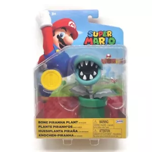 Super Mario Bone Piranha Plant Actionfigur Nintendo 4,5" 2022 Kostenloser Versand - Bild 1 von 6