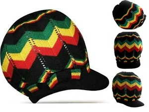 XL Dreadlocks Rasta Hair Net Hat Big Multi colored Jamaica Tam Knit long Dreads - Picture 1 of 8