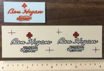 OLD STOCK BEN HOGAN SPEEDWOOD SILK SCREENED WATER SLIDE GOLF CLUB DECAL- FRAGILE - Image 1 of 3