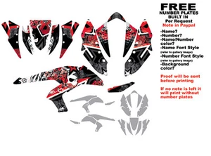DFR SUBCULTURE GRAPHIC KIT RED SIDES/FENDERS KAWASAKI KFX450R KFX450 - Picture 1 of 5
