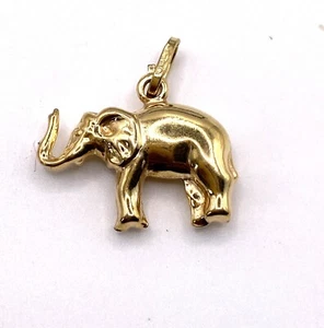 Nuevo Elefante L Dije Colgante Oro Amarillo 9ct Nuevo - Imagen 1 de 1