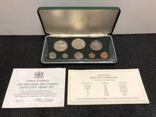 1973 Trinidad And Tobago Eight Coin Proof Set. Coa Franklin Mint