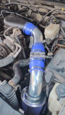 COLD AIR INTAKE FILTER SYSTEM KIT FOR 1996-2004 GMC SONOMA PICKUP 4.3L V6 (BLUE) - Imagem 1 de 4