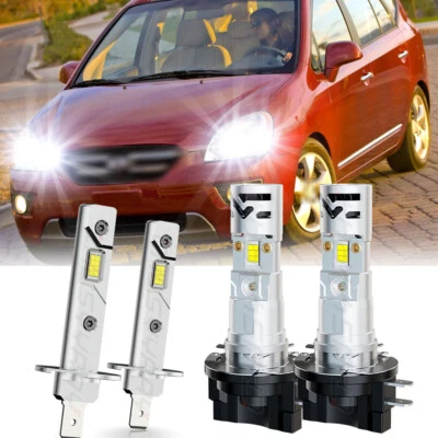 Para Kia Rondo 2007-2008 2009 2010 2011 2012 faros bombillas haz alto/bajo 4 piezas Foto 1 de 4