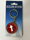 Decision Key Ring Red White Moving Arrow