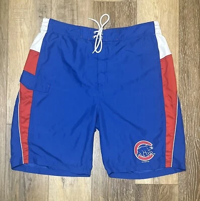 Pantalones Cortos de Natación Chicago Cubs G-lll Para Hombres 2XL Azul Rojo Malla Forrado Bolsillo MLB Y2K 2007 Foto 1 de 4