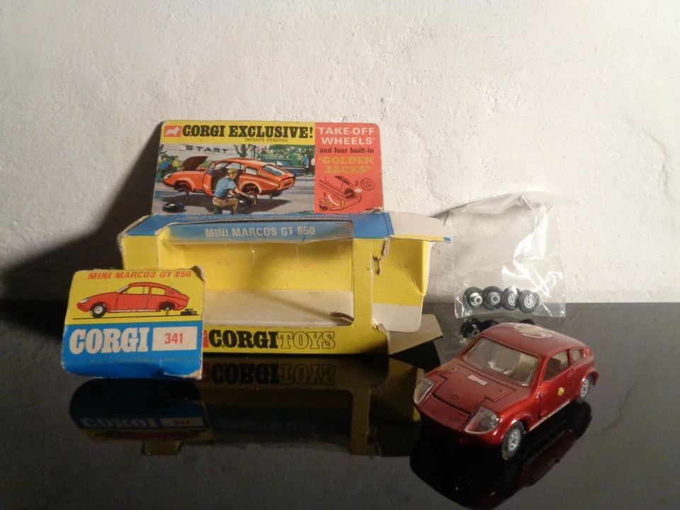 CORGI TOYS MINI MARCOS GT 850 (COD. 341) IN BUONE CONDIZIONI S. 1:43 -BOX- - Immagine 1 di 3