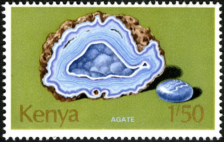 Кения 1977 агат драгоценные камни как новые без наклеек и следов (SC# 106) - Изображение 1 из 1