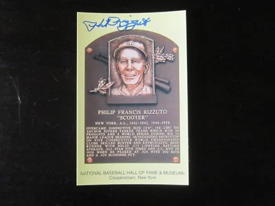 PHIL RIZZUTO AUTÓGRAFO FIRMADO SALÓN DE LA FAMA ORO POSTAL NEW YORK YANKEES Foto 1 de 2