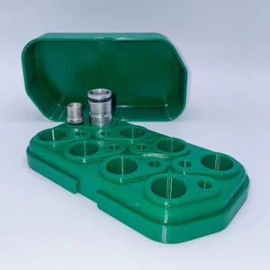 Organizador medidor de lubricante de 8 troqueles y 8 punzones con tapa para RCBS Lube-A-Matic y Lyman - Imagen 1 de 5
