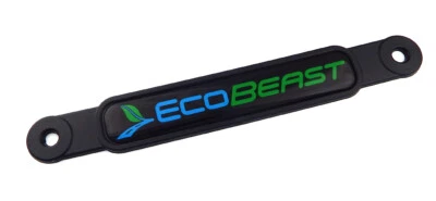 Ecobeast Black flag Screw On License plate Emblem Car Decal badge — 第 1/4 张图片