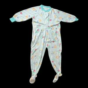 90s Vintage ABC Footie Pajamas No Size - Picture 1 of 8