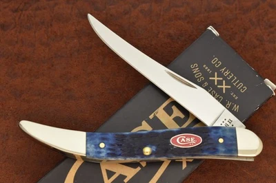 CASE XX США СРЕДНИЙ ЗУБОЧИСТКА НОЖ 610094 SS ТЕМНО-СИНИЙ ROGERS КОСТИ 2024 (26786) - Изображение 1 из 4