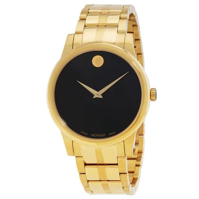 Мужские кварцевые часы Movado Museum Classic черный циферблат 0607535 - Изображение 1 из 3
