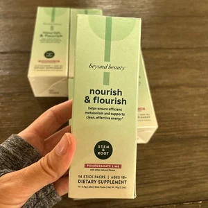Paquete de 14 barras Stem & Root Nourish Flourish granada cal metabolismo energía - Imagen 1 de 5