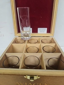Orvis Shot Glass Shotgun Shell Set Of 9 Original Box "Hand Crafted" Etched Birds - Picture 1 of 11