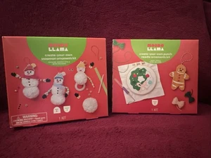Mondo Llama - Crea tu propio muñeco de nieve y aguja de pellizcar kits de adornos conjunto de 2 - Imagen 1 de 9