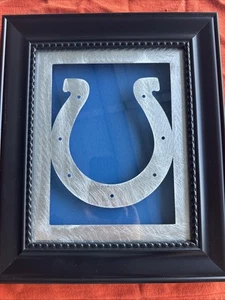 Indianapolis Colts Framed Sign NFL Shadow Box Effect Brushed Metal - Picture 1 of 4