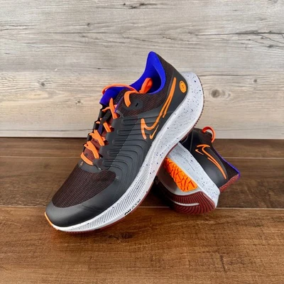 Nike Air Zoom Pegasus 38 Shield para hombre talla 10,5 negro naranja total DC4073 003 Foto 1 de 4