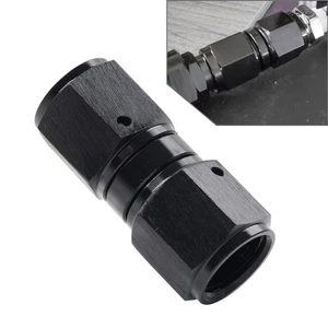 6AN Buchse zu Buchse gerade Swivel Coupler Union Fitting Adapter Aluminium Blk - Picture 1 of 10