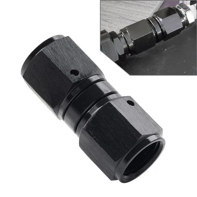 6AN Buchse zu Buchse gerade Swivel Coupler Union Fitting Adapter Aluminium Blk - Image 1 of 4