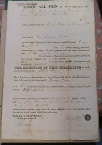 1819 Brunsweig Brunswick Twp Schuylkill County PA Bond Fagely to Yeager 100 Pfund - Bild 1 von 7