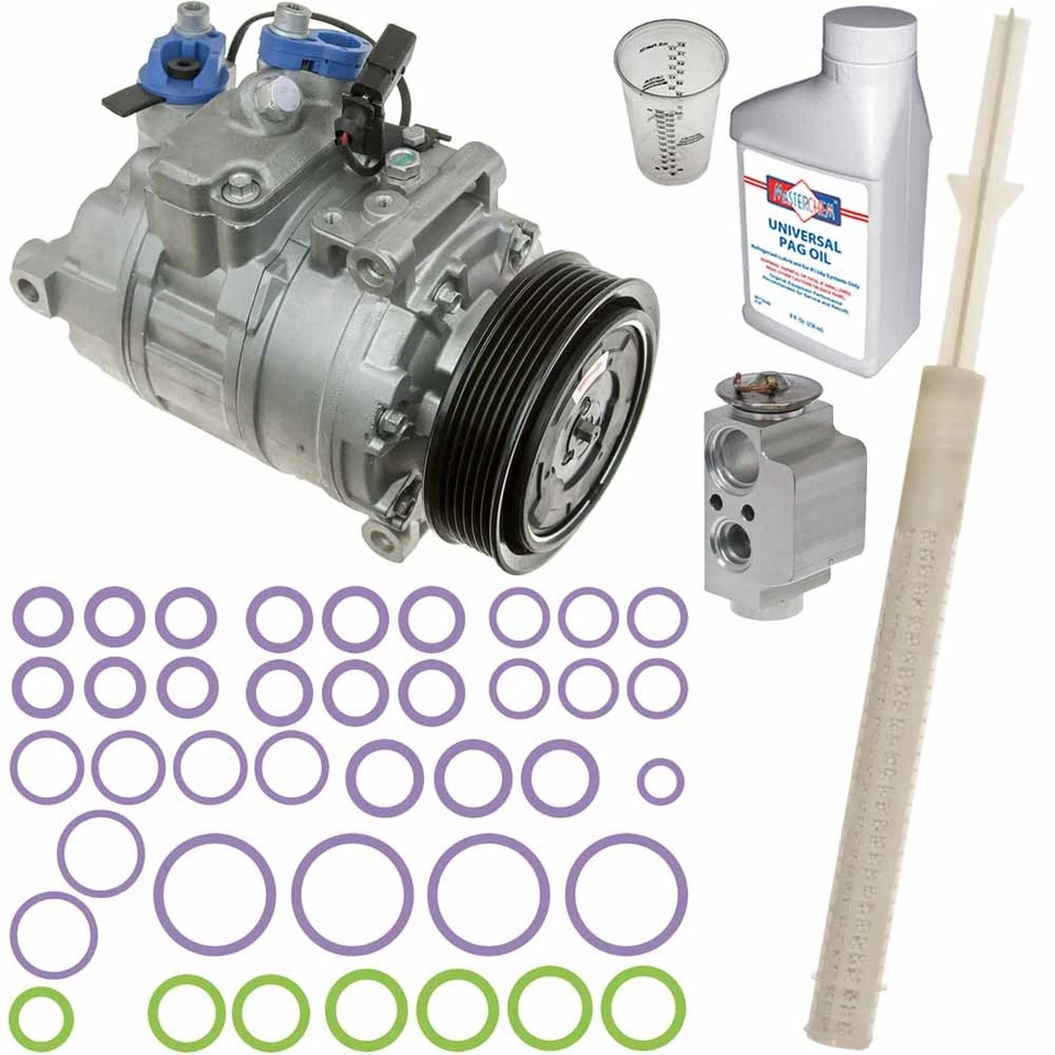 Компрессор переменного тока Omega для Audi Q7 2010-2015 годов выпуска с ремонтным комплектом кондиционера GAP - Изображение 1 из 1