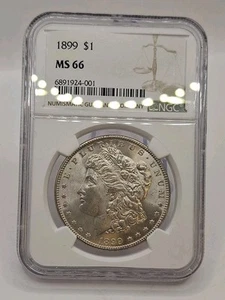 1899 P MORGAN SILVER DOLLAR, NGC MS 66 ONLY 137 MS 66, & 330,000 ONLY  STRUCK  - Picture 1 of 4