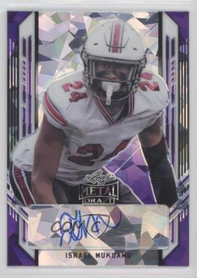 2021 Leaf Metal Draft Portrait Purple Crystals /20 Israel Mukuamu Rookie Auto RC - Image 1 of 2
