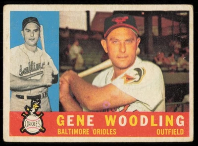1960 TOPPS GENE WOODLING BALTIMORE ORIOLES #190 VG+ - Image 1 of 2