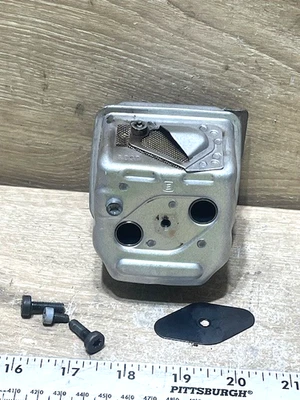 ECHO CS-4920  50.1 cc  Chainsaw  Chainsaw Muffler & Screws & Gasket  OME USED - Image 1 of 4
