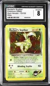 CGC 8 Rocket's Scyther 2000 Gym Heroes 13/132 Holo Pokemon Karte psa - Bild 1 von 2