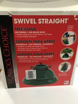 Soporte giratorio recto para árbol de Navidad de vacaciones St. Nick's Choice 10’ de alto Foto 1 de 4