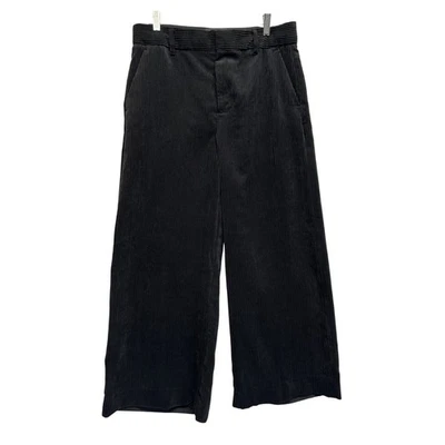 Pantalones Banana Republic negros de pana pierna ancha talla 10 tiro alto armario grapa Foto 1 de 4