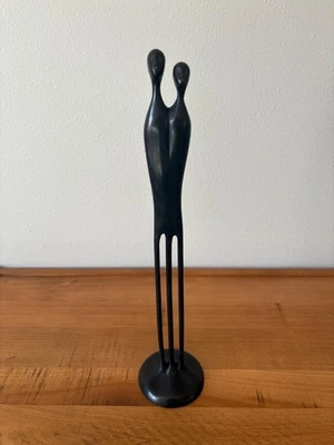 Винтажная бронзовая удлиненная скульптура «Двое становятся одним» Луизы Хедерстром - Изображение 1 из 4