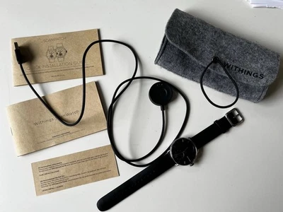 Withings ScanWatch 38mm Edelstahlgehäuse mit Sportarmband - Schwarz (Bluetooth) - Bild 1 von 3
