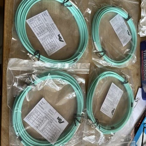 5 x New fibre patch cables Genuine RoHS LC-LC 50/125 DX 3mm Cable - 3 meter  - Afbeelding 1 van 2