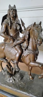 Bronze Plastik Gallischer Reiter Figur Skulptur Statue - Bild 1 von 4