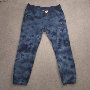 Aeropostale Jogger Sweatpants Men’s M Blue Navy Tie Dye Fleece Lounge Pants - Picture 1 of 11